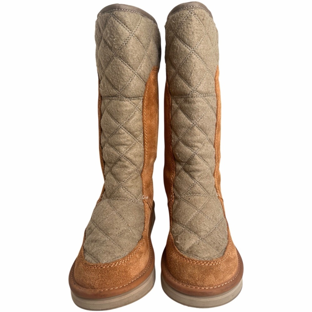 Sorel Campus Tall Winter Snow Boots Quilted Suede Pull-On Womens 7.5 Gorpcore - Picture 2 of 12